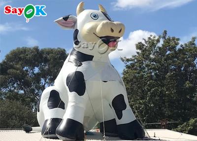 China Blow Up Cartoon Characters PVC Tarpaulin Lifesize Inflatable Milk Cow For Farm Decoration for sale