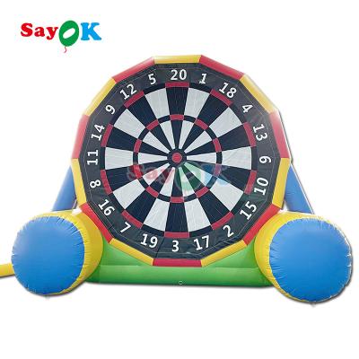 China Double-Sided Game 13ft Inflatable Soccer Dart Board Inflatable Football Darts Kick Goal Game For Outdoor Sports Game for sale