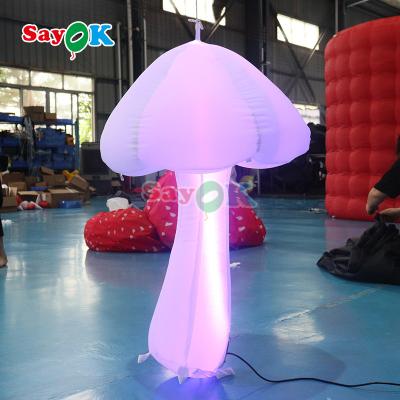 China Music Stage Deco Inflatable Mushroom Park Decorative Inflatable Lighting Mushrooms Plants for sale