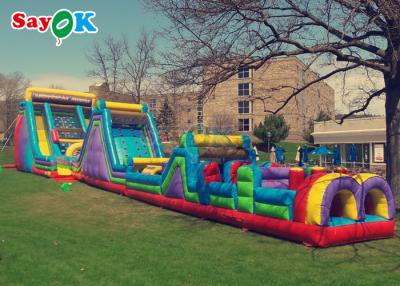 China 150m 495ft Commercial Inflatable Obstacle Course For Adult for sale