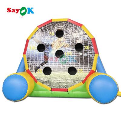 China Inflatable Axe Throwing Game Inflatable Ball Toss Target Dart Board Inflatable Football Dartbaord For Sport Events for sale