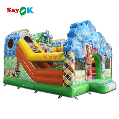 China Inflatable Bouncer Castle Game For Kids Inflatable House Party Jump Bouncing And Slide Combo With Selection Windmill for sale