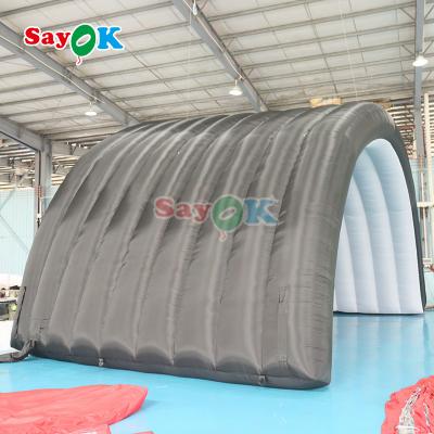 China 10x6x5.4mH Black Dome Inflatable Stage Tent For Party Event for sale