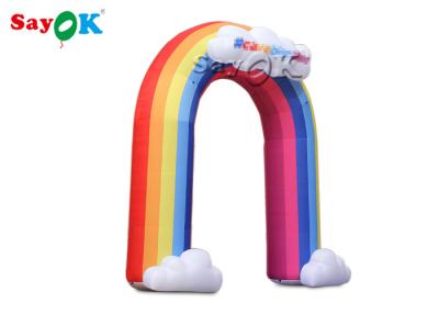 China Colorful Oxford Cloth 210D Inflatable Rainbow Arch for sale