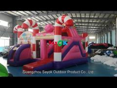 Indoor Rental Inflatable Bounce House With Slide PVC Materials