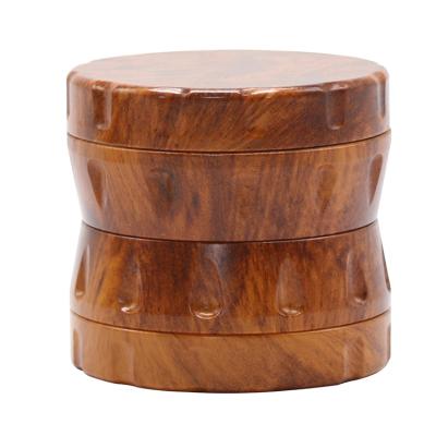 China Wholesale Wooden 4 Piece Herb Crusher Wooden Custom Logo Tobacco Grinder Weed Grinder 63mm 52mm for sale