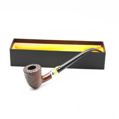 China Custom Logo Cheapest Acrylic Wholesale Wooden Stem Long Pipe Tobacco Mouthpiece Smoking Pipe for sale