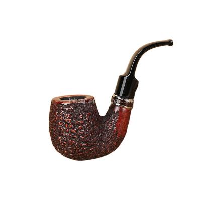 China Traditional Estate Wooden Smoking Pipe Crystal Arabic Briar Tobacco Pipes Carved Smoking Pipe for sale