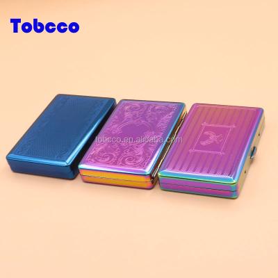 China Metal Cigarette 16pcs 100mm Cigarette Box New Arrival Lucky Custom Logo Branded Cigarette Holder for sale