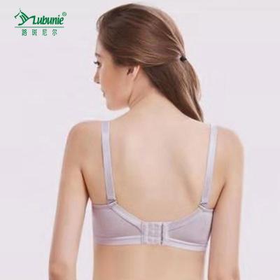 China LUBUNIE Maternity Nursing Bra New Style Three Hook-and-Eye C Cup Antibacterial Front Button for sale