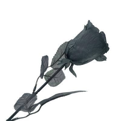 China Tinsel Halloween Tinsel Black Rose Flower Decoration for Room Party Supplies HW Festival for sale