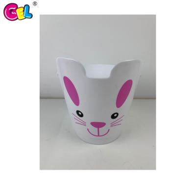 China New Design Outdoor Hot Popular Easter Easter Popular Plastic Buckets Personalized Bucket With Handle Easter Basket for sale