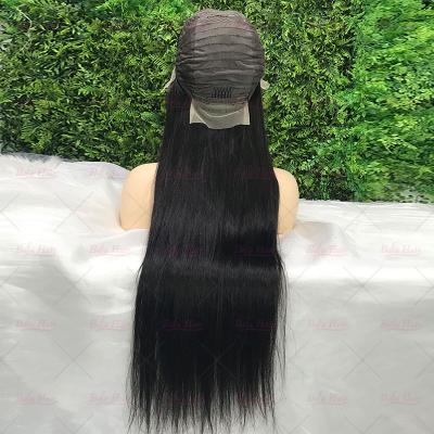 China Cuticle aligned wig hd silky straight wave lace indian hair wigs, peruvian wigs lace front virgin hair, bleached knots lace frontal straight wig for sale