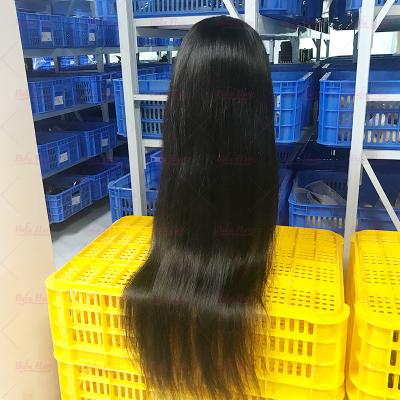 China Silky Straight Wave Cuticle Aligned Virgin Human Hair Raw Bone Straight Hair With Full Lace Human Hair Frontal Wigs for sale