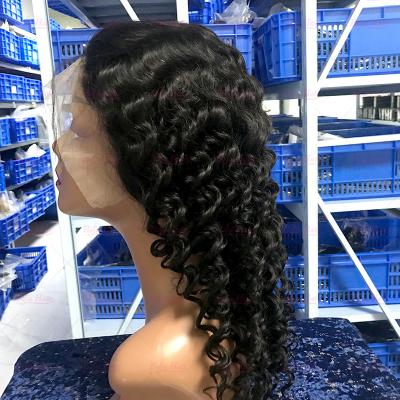 China Double Drawn Body Wave Human Hair Double Raw Hairline, Virgin Lace Front Wigs, Deep Curly Afro Hair Care Lace Front Wig for sale