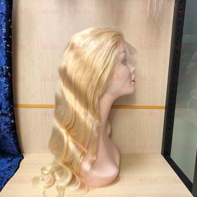 China Blonde Body Wave Hd Transparent Swiss Lace Front Wig For Women Color Blonde Raw Silky Hair Blonde Body Wave Wig for sale