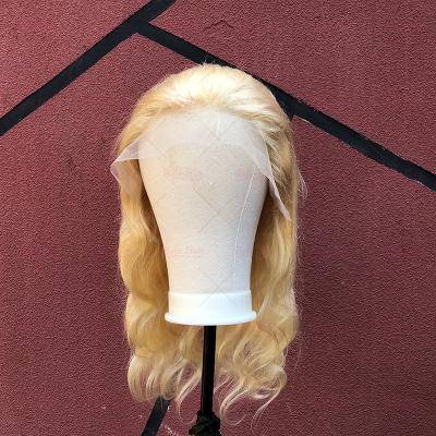 China Blonde Body Wave 34in Hd Full Lace Wig , 613 Full Hd Glueless Lace Up Wigs Deep Wave Transparent Lace Wig for sale