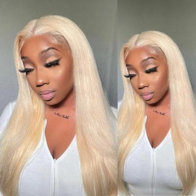 China 613 Straight Blonde Brazilian Virgin Human Hair Body Wave Transparent Lace Wig , Hd Full Lace Hair Wig for sale