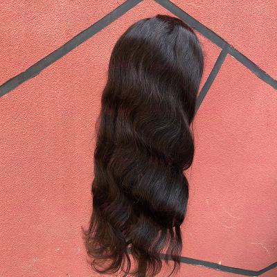 China Body Wave Hair Lace Front Wigs Silky Raw Indian Hair Pre Plucked Headband Women Body Wave Lace Front Wig for sale