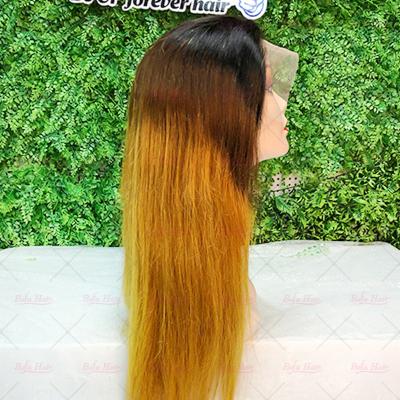 China Grade 12a silky straight virgin hair human wave lace wig, cuticle aligned indian hair, hd 13x6 lace ombre bone straight hair frontal wig for sale