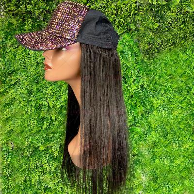 China Wholesale Brazilian Virgin Barely Shedding Thick Smooth Soft Hair Cap Wig, Long Straight Curly Wig With Cap, Women Cover Up Wig Cap Brazilian Braided Hair for sale