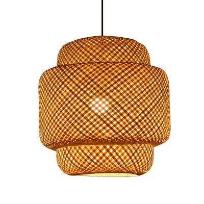 China Coastal Modern Lighting Led Chandeliers Bamboo Chandeliers Lamps Lantern Ceiling Modern Bamboo Luxury Hanging Lantern Pendant Light Fixture for sale