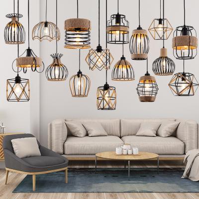 China Vintage Adjustable Industrial Home Pendant Light Metal Shade Attic Dining Bar Kitchen Dining Bar Iron LED Black Pendant Lamp for sale