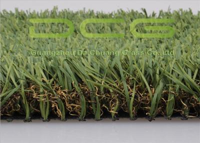 China Green And Brown Artificial Grass Landscaping For Parks Or Rooftop for sale