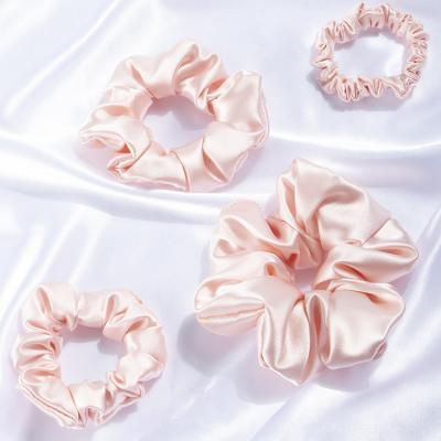 China Designer 2021 Hotselling Scrunchies Custom Made Satin Stand Up Bristle Fashion Hair Accessories Satin Pink Oversized Hair Accessories for sale