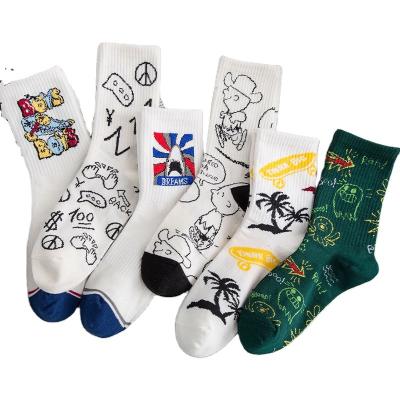 China Winter Antibacterial Men's Street Personality Sports INS Style Pure Cotton Tube Socks for sale