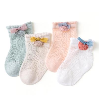 China Soft Comfortable Cute Super Toe Mesh Cotton Baby Seamless Sports Baby Socks for sale