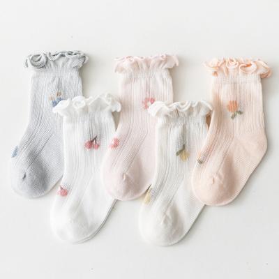 China Super Cute Comfortable Soft Tube Mesh Cotton Baby Socks Sporty Baby High for sale