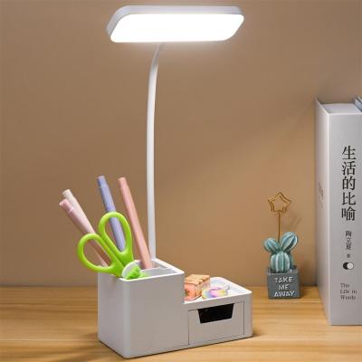 China Modern Led New Design Modern Children ReadingDesk Lamp Rechargeable Table Lamp with Pen Holder for sale