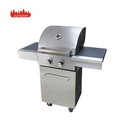 China Good Product Adjustable Outdoor BBQ 2 Burner Australia Size Stainless Steel Portable Gas BBQ Grill For Family Day for sale