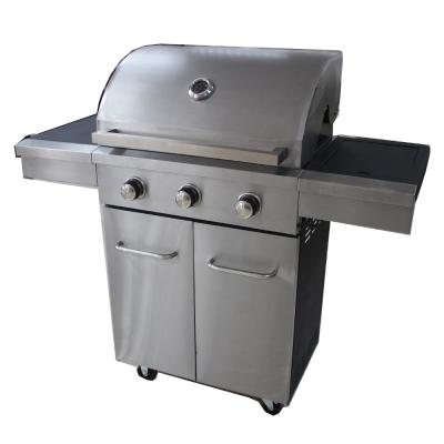 China Easily Assembled Deluxe Heavy Duty Smoker Outdoor Gas BBQ Grill With Stainless Steel 2 Door for sale