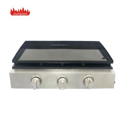 China Easily Assembled Outdoor 3 Burner Stainless Steel LPG Gas Griddle, Gas Barbecue Grill for sale