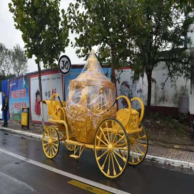 China Galvanized Steel Structure Q235 Horse Festival Wedding Electric Trolley Royal Luxury Comfortable European Family Dual-use Wedding Tourist Vehicle for sale