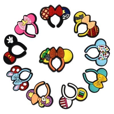 China Hot Cartoon PVC Shoe Charm Soft Clog Fang Rubber Shoe Charms Buckles For Cute Clog Clog Charms Shoe Lace Accessories Decorations for sale