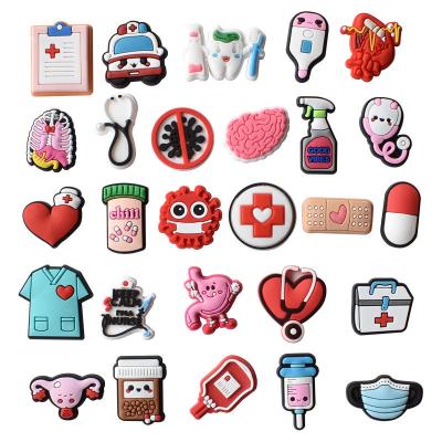 China Dental shoe charm pill medical medicine teeth stethoscope croc shoe charm doctors heal croc shoe charm field medical charms for croc for sale