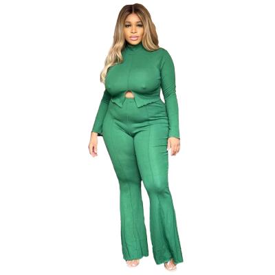 China Breathable Autumn Plus Size Jogger Women Two Piece Sets Solid Color Maxi Size 4X for sale