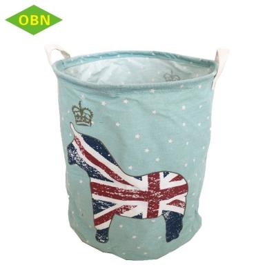 China Viable Cheap Colorful Collapsible Canvas Child Toys Storage Basket For Sale for sale