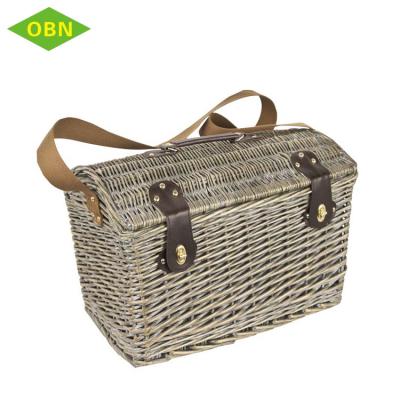 China New Large Sustainable High Quality Shoulder Weaving Eco-Friendly Classic Wicker Picnic Basket for sale