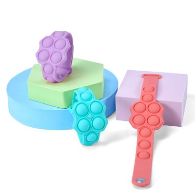 China 2021 New Product Silicone Bubble Wristband Toy Children's Silicone Squeeze Toy Early Education Educational Toy for sale