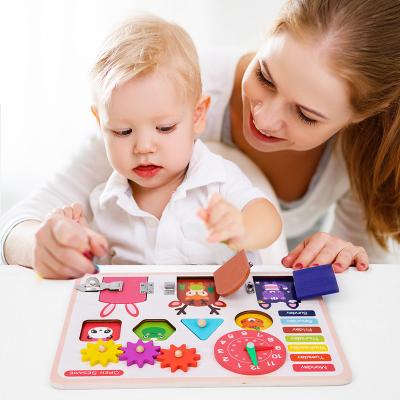 China POWERFUL LEARNING RESOURCES Educational Wooden Toys Wooden Busy Board for Kids Children Montessori Toys for sale