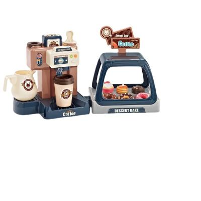 China Children's Kitchen Toy Set Coffee Kitchen Toys Candy Donut Credit Card Cashier Supermarket Shopping Baby Toys Kitchen Toy Set for sale