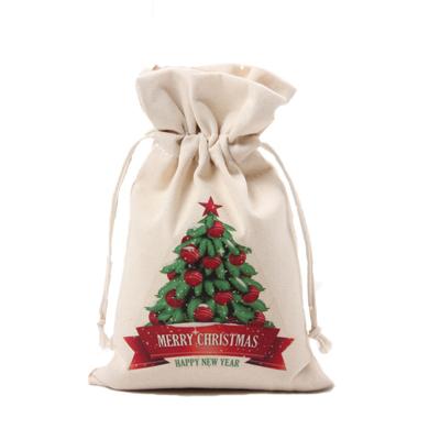 China Drawstring Pouch Christmas Decoration Supplies Christmas Bag Santa Bags Santa Sacks Gift Bag with Drawstring for Kids for sale