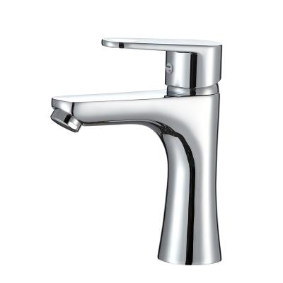 China Wholesale Sense Faucets Hot Water Cold Water Copper Body Handle Bathroom Sink Faucet Basin Tool Faucet for sale