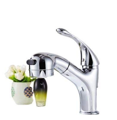 China Sense Faucets 2022 Modern Simple Solid Copper Hot And Cold Handle Mixer Bathroom Faucet Basin Faucets for sale