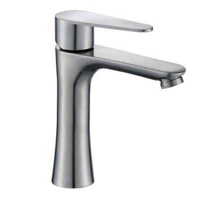 China Sense Faucets Stainless Steel Shower Basin Faucet Hot And Cold Water Mixer One Handle Wall Mounted Bathroom Faucet for sale