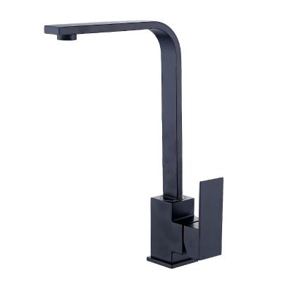 China Sense Faucets High Quality Kitchen Faucet Hot Selling Black Square Home Kitchen Eco-friendly Faucet for sale